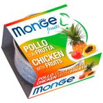 Корм вологий Monge Fruits з куркою та фруктами для котів 80г