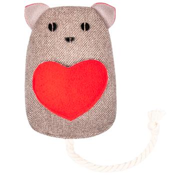 Іграшка для собак Pet Fun Кіт із пищалкою, шурхотом та кишенею для ласощів 8х27см - купити, ціни на MasterZoo - фото 1