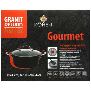 Kohen Gourmet Pan with Lid 4.2l - buy, prices for Za Raz - photo 6