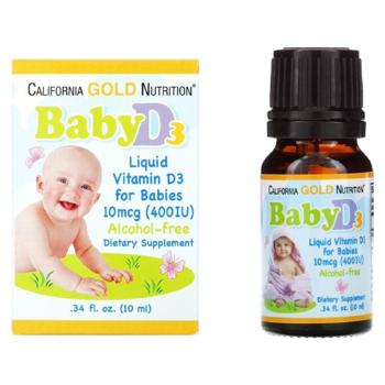 California Gold Nutrition, вітамін D в краплях - купити, ціни на Grono - фото 1