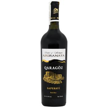 Az-Granata Qaragoz Saperavi 2016 Red Dry Wine 12-14% 0.75l - buy, prices for ULTRAMARKET - photo 1