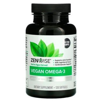 Риб'ячий жир Zenwise Health Vegan Omega-3 120 гелевих капсул - купити, ціни на Біотус - фото 1