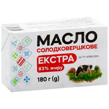 Масло Еко Маркет Екстра солодковершкове 83% 180г - купити, ціни на - фото 2