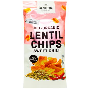 Heartful Sweet Chili Organic Lentil Chips 75g - buy, prices for WINETIME - photo 1