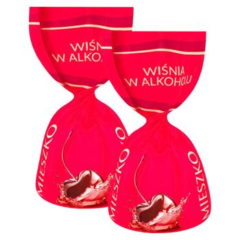 Цукерки Mieszko Cherry виш. в шок. з алко. нач. ваг. - купити, ціни на Grono - фото 1
