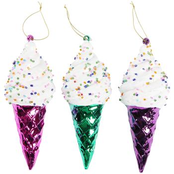 Actuel Ice Cream Plastic Christmas Tree Pendant 17.5 cm in assortment - buy, prices for Auchan - photo 1