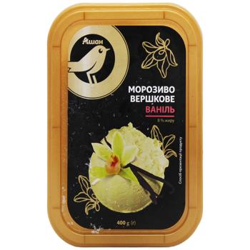 Auchan Cream Ice cream with Vanilla Aroma 400g - buy, prices for Auchan - photo 2