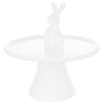 Bona Di Rabbit Ceramic White Stand for Easter and Cakes 22cm