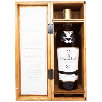 Віскі The Macallan Sherry Oak 25 років 43% 0,7л - купити, ціни на WINETIME - фото 3