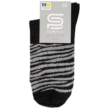 Носки Premier Socks женские высокие с принтом р.23-25 темно-серый - купить, цены на ЕКО Маркет - фото 1