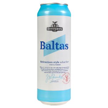 Svyturys Baltas unfiltered light beer 5% 0.568l