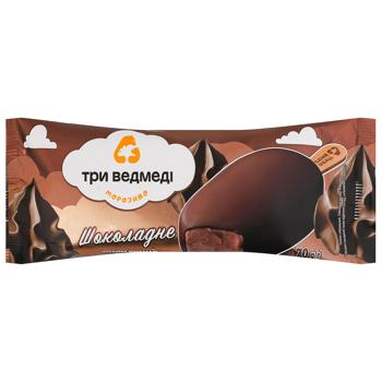 Мороженое Три Ведмеді Шоколадное в глазури 70г - купить, цены на Эпицентр FOOD - фото 1