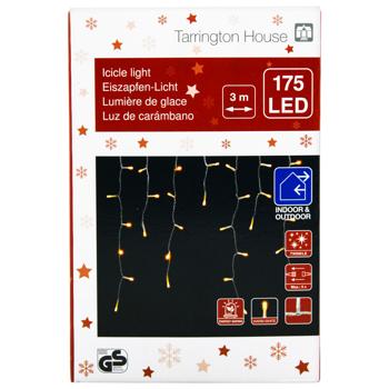 Tarrington House Icicle Light Curtain Warm White 175LED - buy, prices for - photo 3