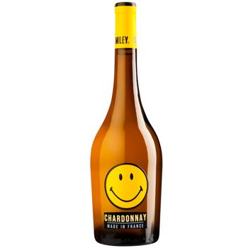 Вино Smiley Wines Chardonnay белое сухое 0,75л