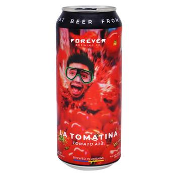Пиво Forever La Tomatina светлое нефильтрованное 4,5% 0,5л - купить, цены на КОСМОС - фото 1