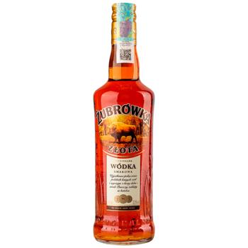 Водка Zubrowka Настойка золотая 37.5% 0,5л - купить, цены на КОСМОС - фото 1