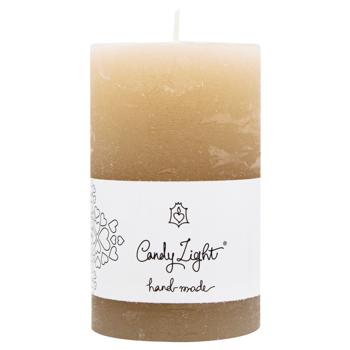 Candy Light Linen Cylinder Candle 6x10cm