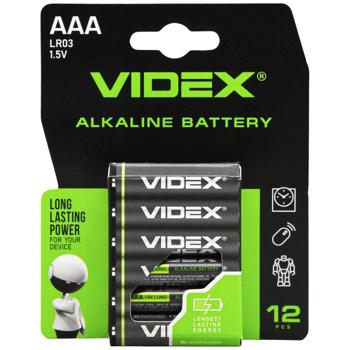 Батарейки Videx LR03 AAA 12шт - купить, цены на Auchan - фото 1