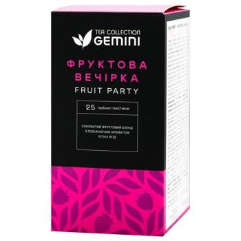 Чай фруктовий Gemini Фруктова вечірка 2г*25шт - купити, ціни на МегаМаркет - фото 1