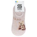 Підслідники Premier Socks жіночі закриті з ведмедиком р.23-25 бежевий