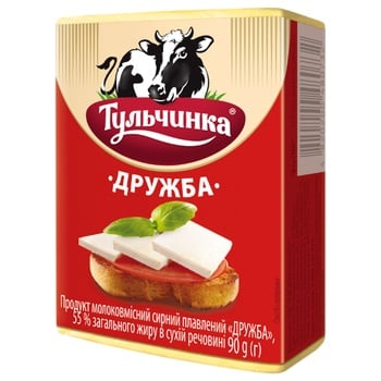Продукт сырный Тульчинка Дружба плавленый 55% 90г