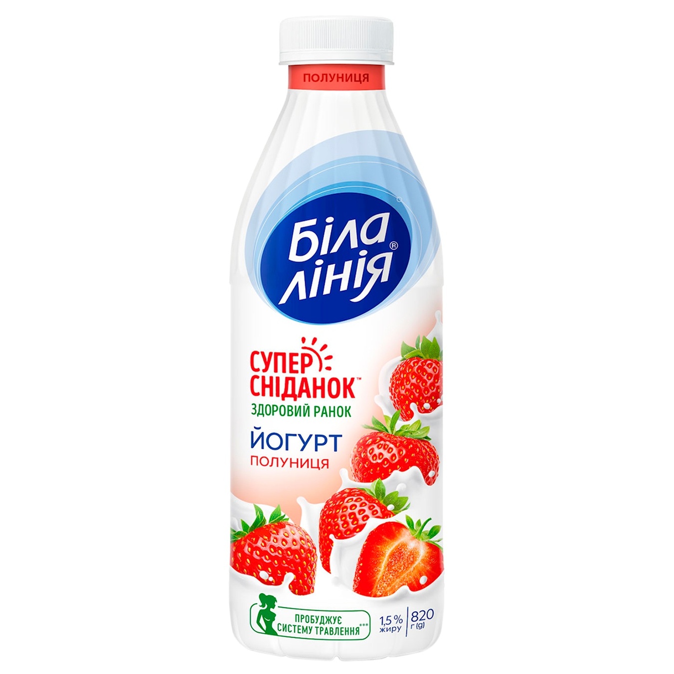

Йогурт Белая линия Клубника 1,5% 820г