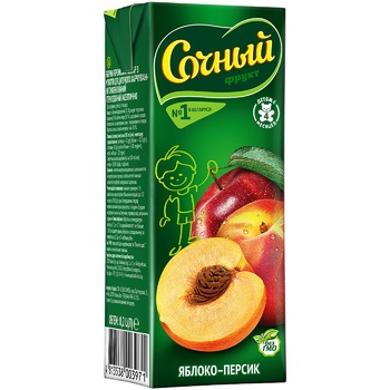 Sochnyj Apple Peach Nectar 200ml - buy, prices for Tavria V - photo 1