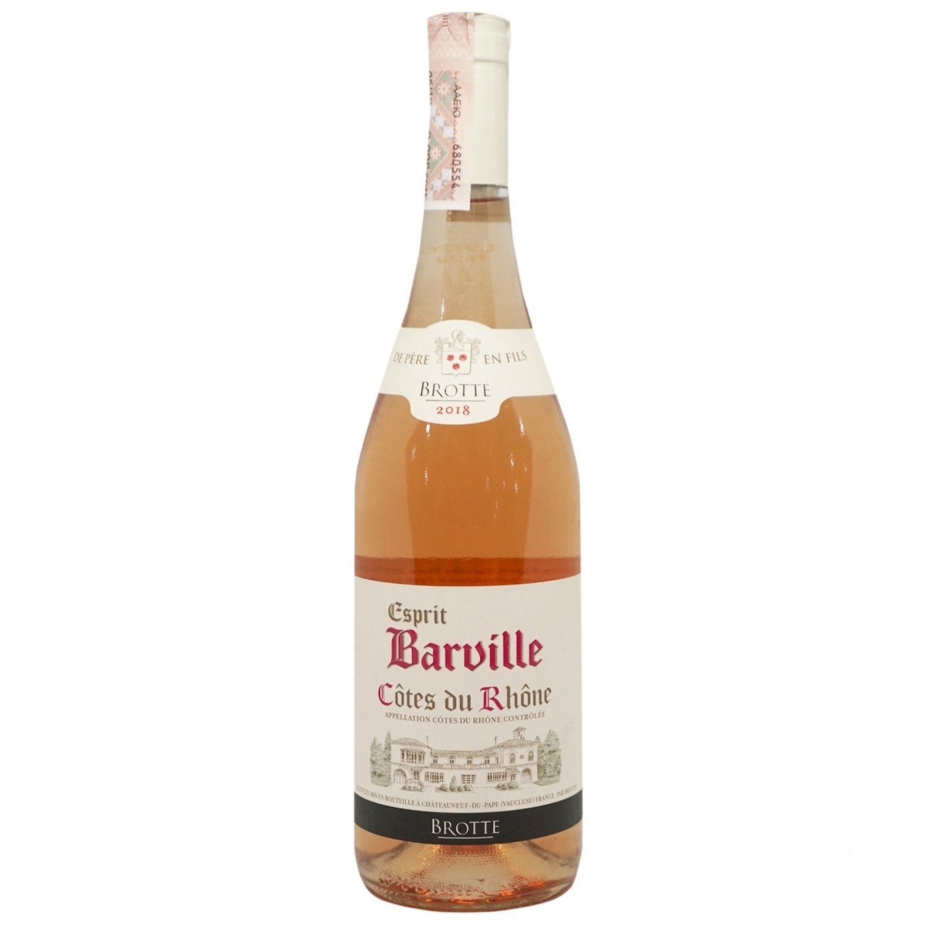 

Вино Brotte Barville Cotes du Rhone розовое сухое 13% 0,75л