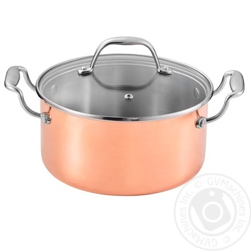 Axentia Ikarus Copper Pan With Glass Cover 16cm 1.45l - buy, prices for MegaMarket - photo 1