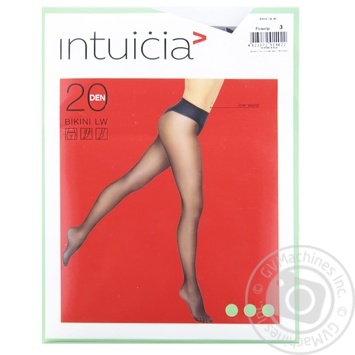 Колготи жіночі Intuicia Bikini Lw 20ден р.3 чорний