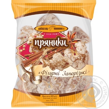 Pryaniki Kyivkhlib Zaporozhye 420g - buy, prices for MegaMarket - photo 1