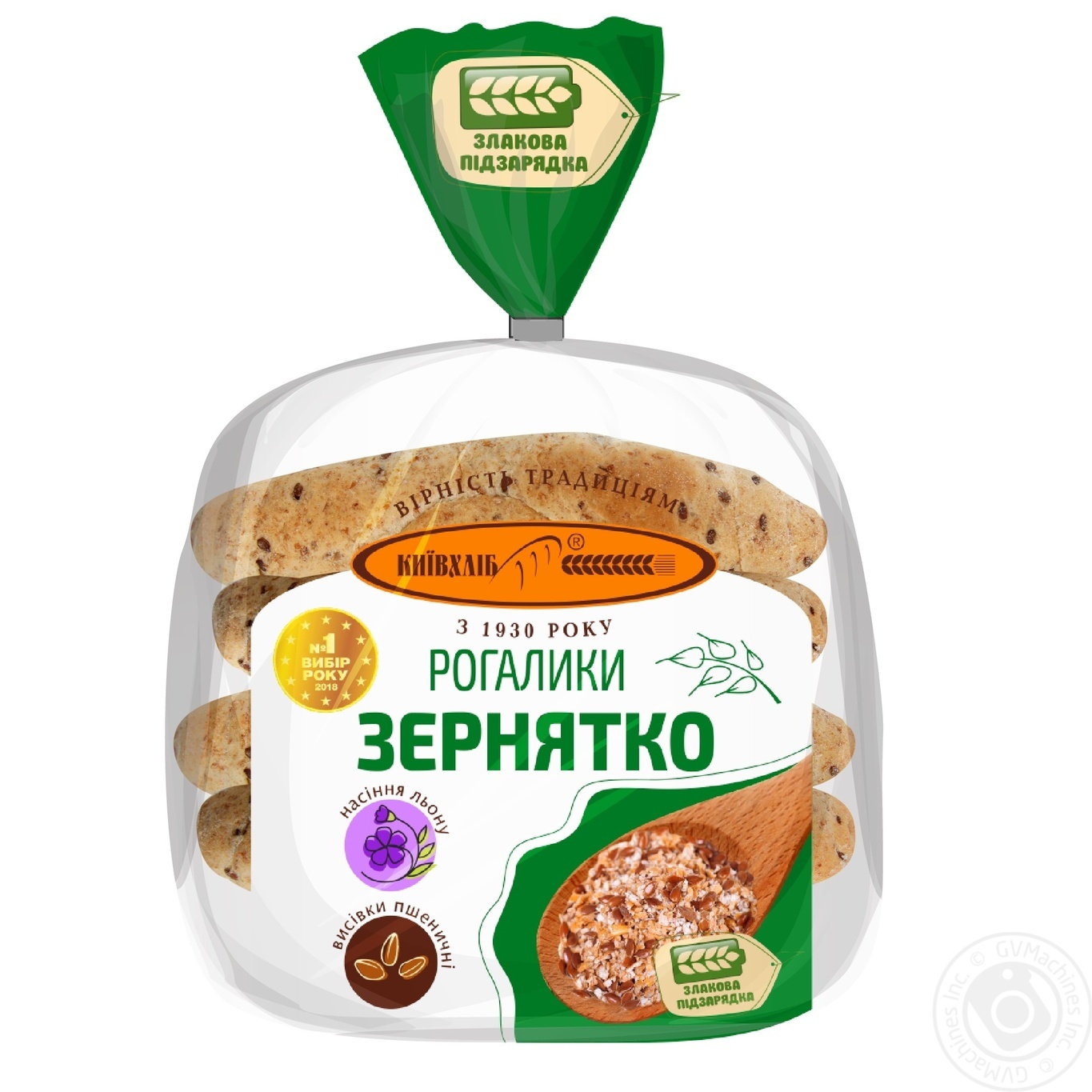 

Рогалики КиевХлеб Зернышко в/с 6шт, 360г