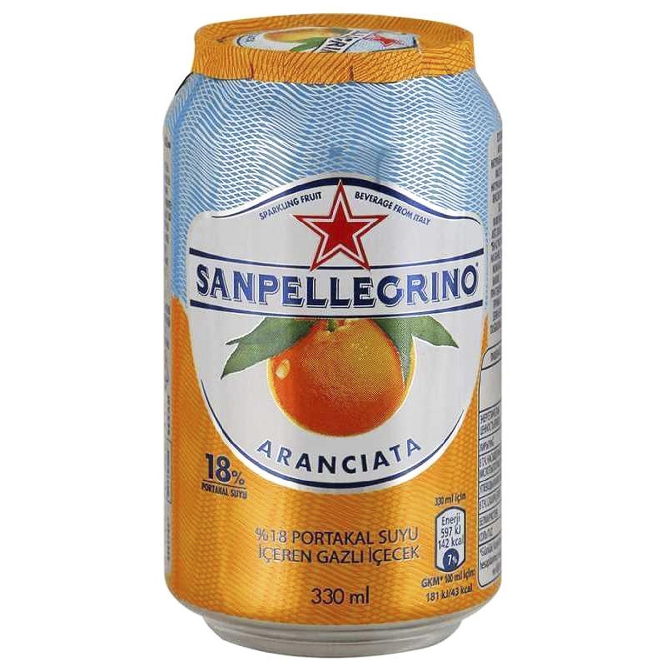 

Напиток Sanpellegrino Aranciata Апельсин газированный сокосодержащий 0,33л