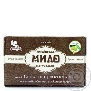 Мыло Angel натуральное украинское ручной работы сера и деготь 95г - купить, цены на МегаМаркет - фото 1