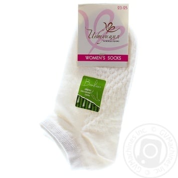 Intuicia White Women's Socks 23-25s - buy, prices for MegaMarket - photo 1