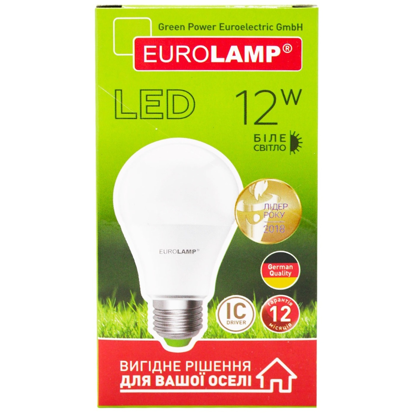 

Лампа светодиодная Eurolamp LED А60 12W E27 4000K