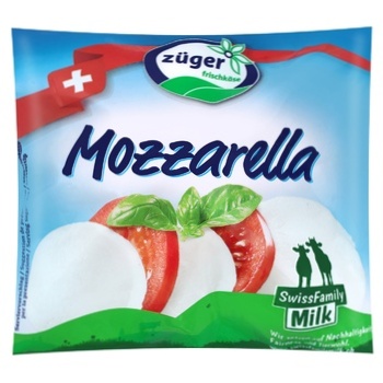 Сыр Züger Frischkäse Моцарелла мягкий 40% 125г