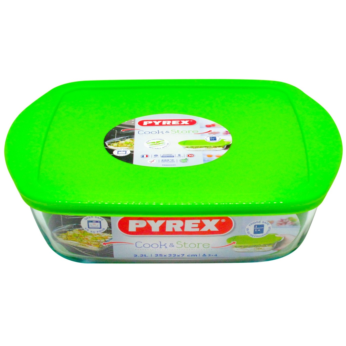 

Форма Pyrex с крышкой 25х22х7см 2,2л