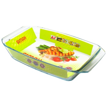 Simax Baking Dish of heat-resistant glass rectangular 31.5*17.5cm 1.5l - buy, prices for - photo 2