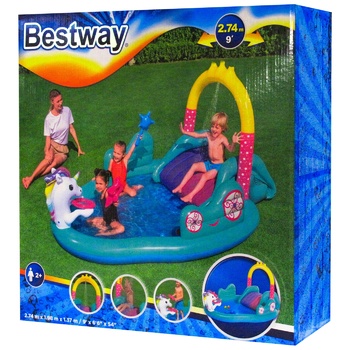 Bestway Magical Unicorn Carriage Play Centre 274x198x137cm