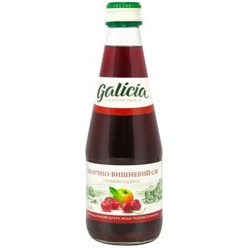 Galicia apple-cherry juice 0.3l glass - buy, prices for METRO - photo 1