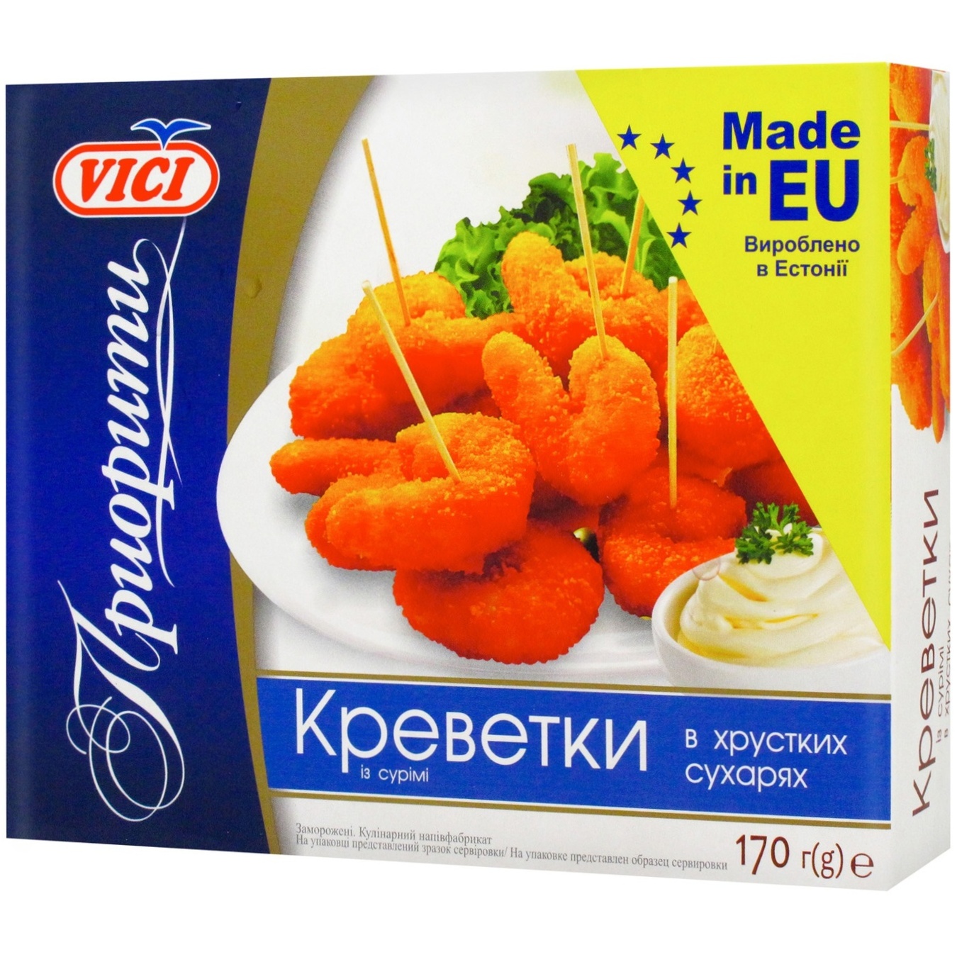 

Креветки мини Vici из сурими в панировке замороженные 170г