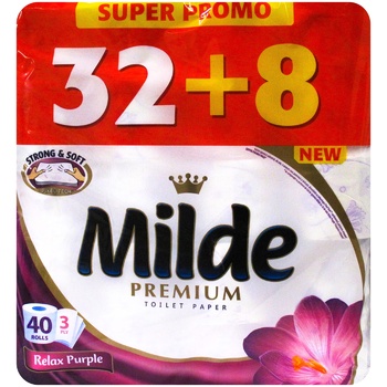 Milde Relax Purple 3-ply Toilet Paper 40pcs - buy, prices for METRO - photo 2