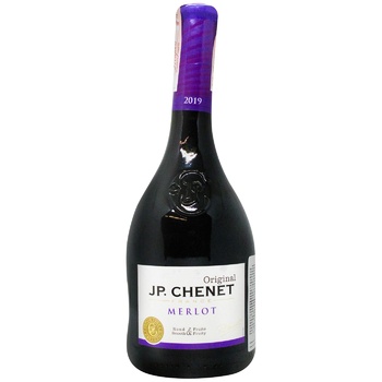 Вино J.P.Chenet Merlot красное сухое 13,5% 0,75л - купить, цены на Auchan - фото 1