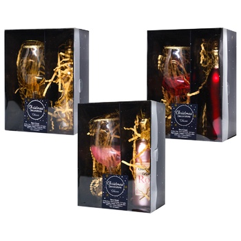 Decoris Wine Christmas Tree Decoration 12cm in assortment - buy, prices for METRO - photo 1