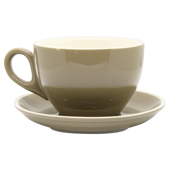 Rioba Beige Cup and Saucer 290ml - buy, prices for METRO - photo 1