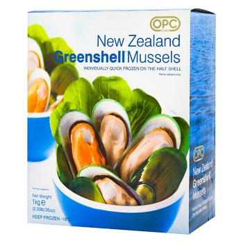 OPC Frozen Mussels on Half Shell 30/45 1kg - buy, prices for METRO - photo 1