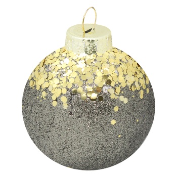 Glitter Christmas Tree Ball 8cm in assortment - buy, prices for - photo 2