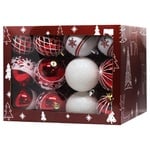 Red-White New Year's Ball 7cm 36pcs