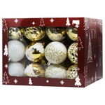 Gold-White New Year's Ball 7cm 36pcs